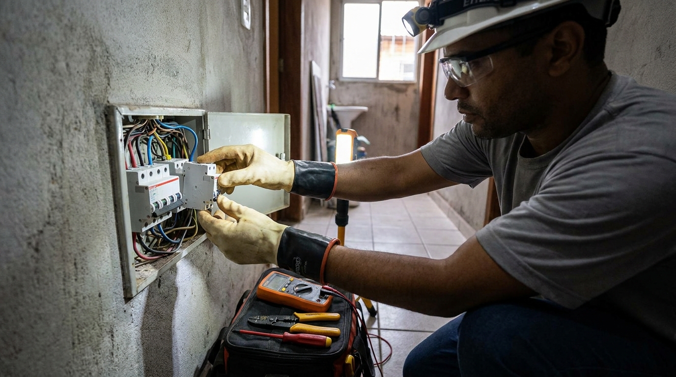 Instalacao de disjuntor profissional em São Carlos‑SP